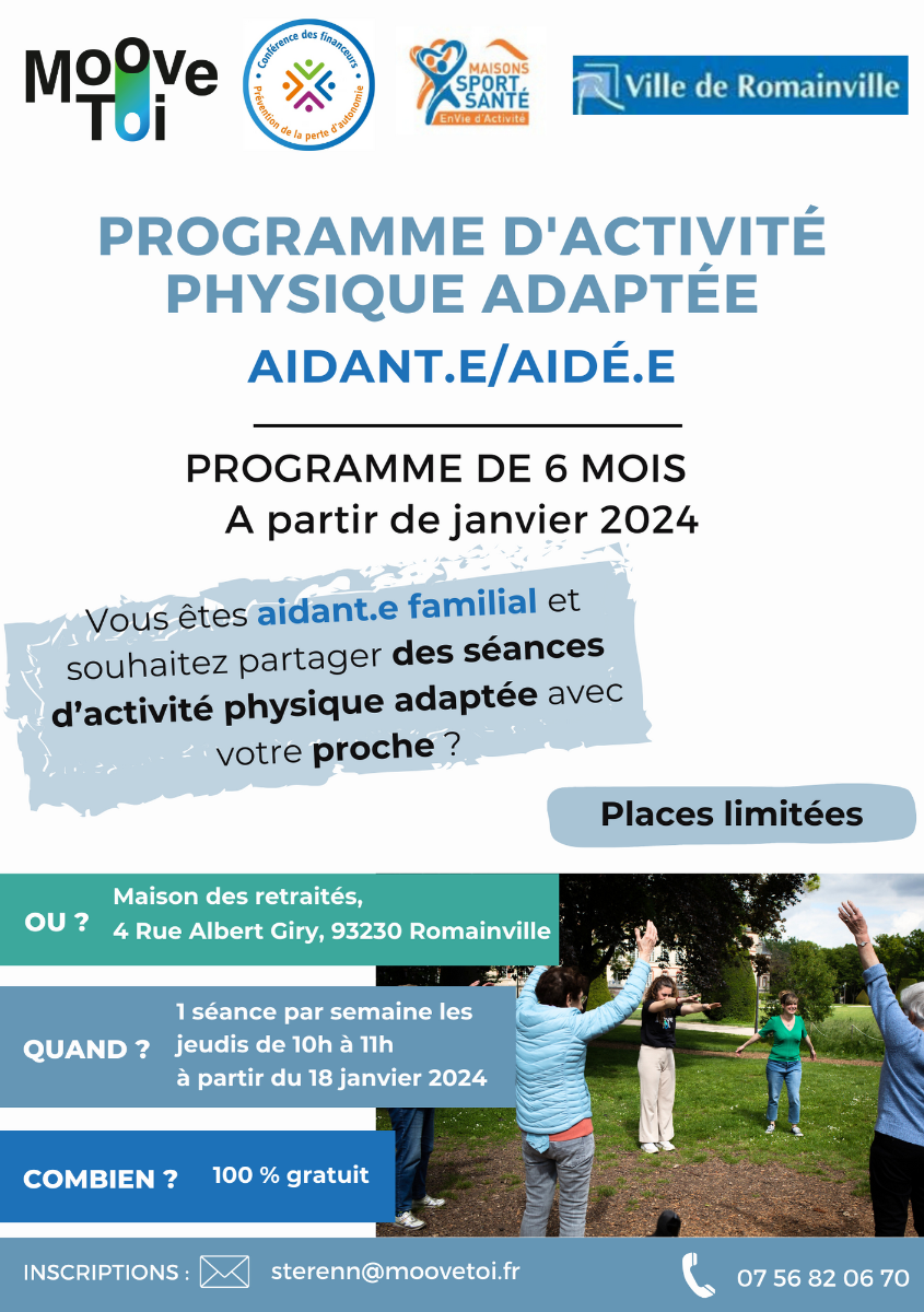 Programme d’activité physique adapté aidant.e/aidé.e
